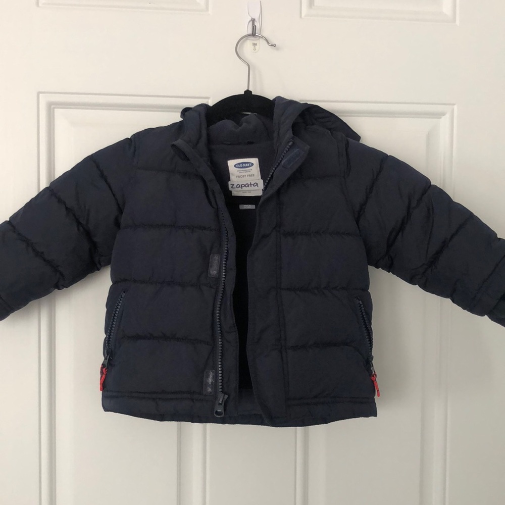 Toddler baby blue puffer/hoodie jacket